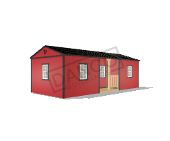 Center Side Porch Cabin 12x28