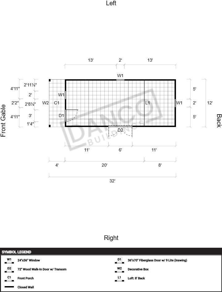 Lofted Barn Cabin 12x32 - Image 2