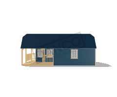 Wraparound Porch Lofted Barn Cabin 16x28 - Image 3