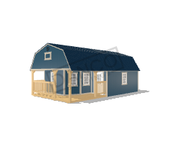 Wraparound Porch Lofted Barn Cabin 16x28