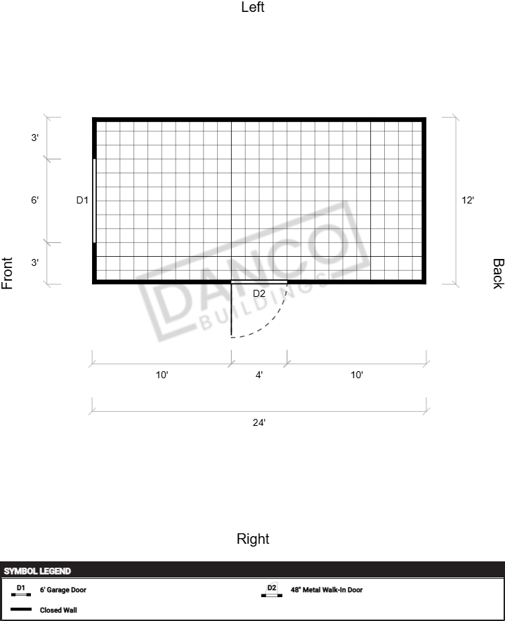 Utility Shed Premium 12x24 - Image 2