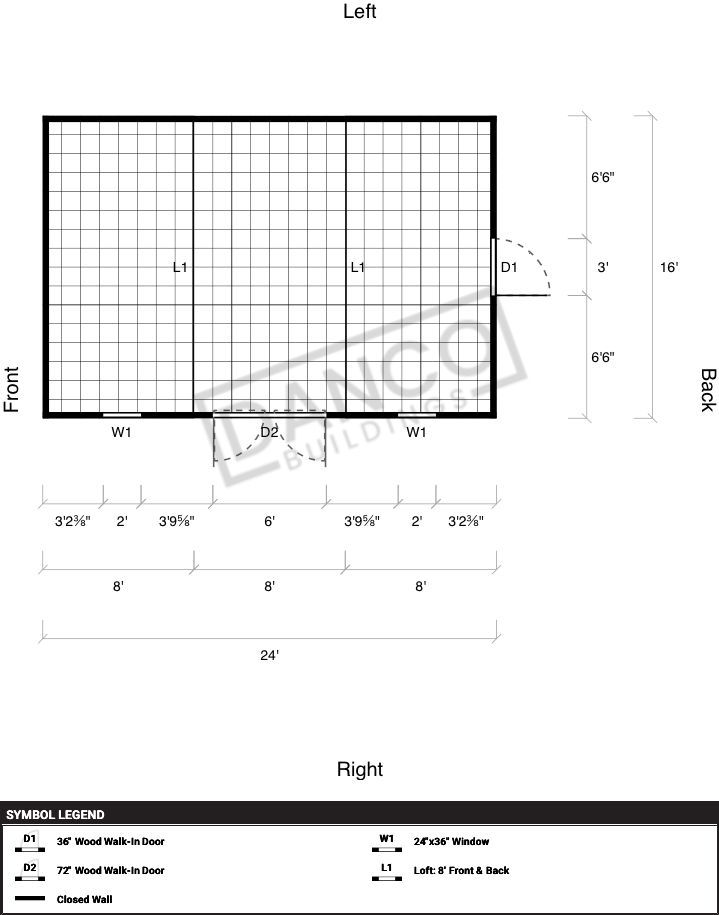 Side Lofted Barn 16x24 - Image 2