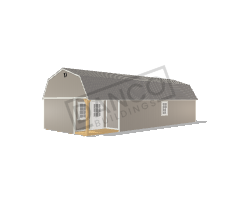 Corner Porch Lofted Barn Cabin 16x40