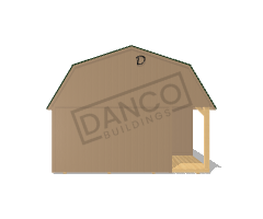 Corner Porch Lofted Barn Cabin 16x28 - Image 6