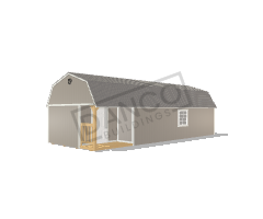 Corner Porch Lofted Barn Cabin 14x36
