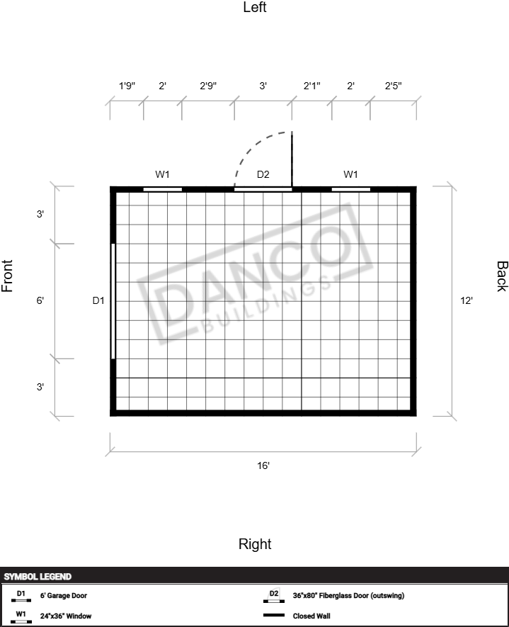 Utility Shed Premium 12x16 - Image 2