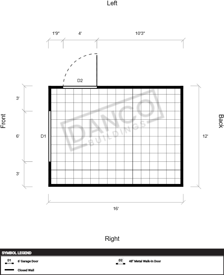Utility Shed Premium 12x16 - Image 2