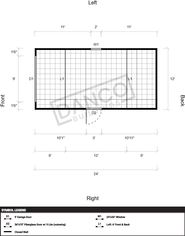 Lofted Barn Garage 12x24 - Image 2