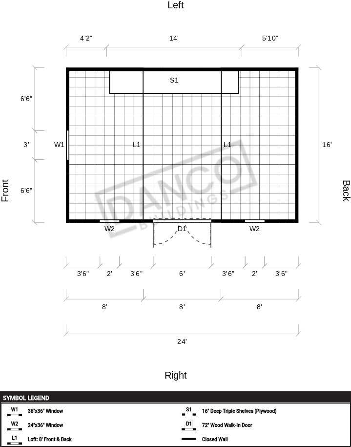 Side Lofted Barn 16x24 - Image 2
