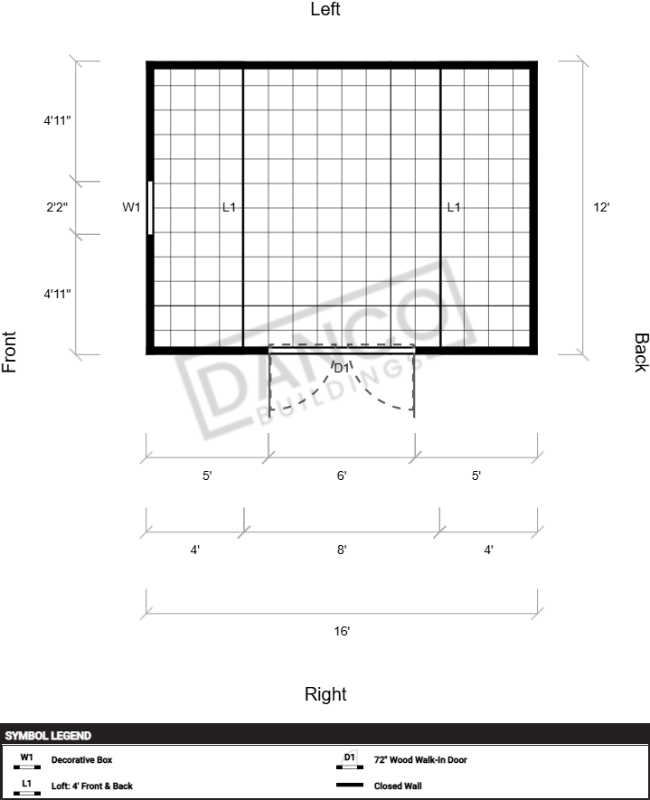 Side Lofted Barn 12x16/250616 - Image 2