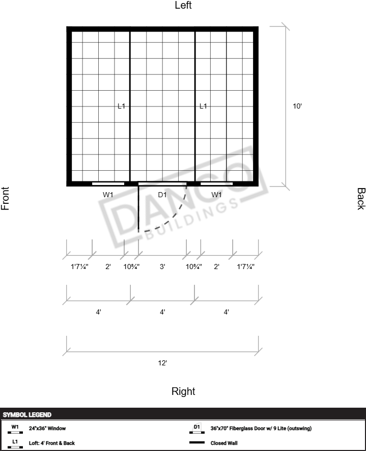 Side Lofted Barn 10x12 - Image 2