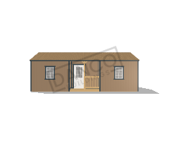 Center Side Porch Cabin 16x28 - Image 3