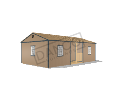 Center Side Porch Cabin 16x28