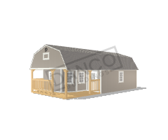 Wraparound Porch Lofted Barn Cabin 16x32