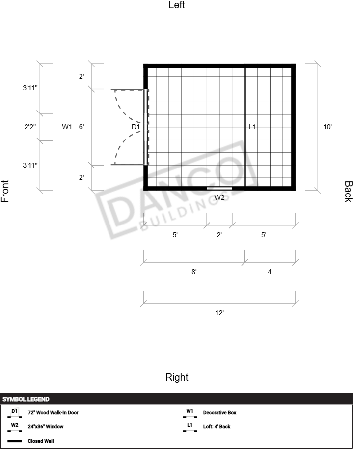 Economy Wood Lofted Barn 10x12 - Image 2