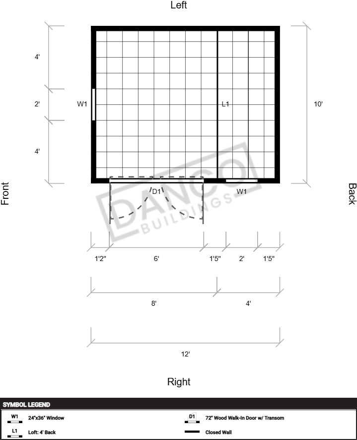 Side Lofted Barn 10x12 - Image 2