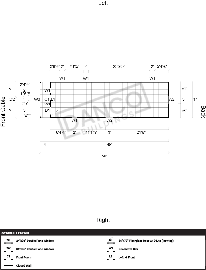 Lofted Barn Cabin 14x50 - Image 2