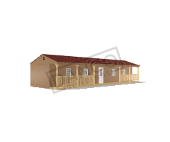 Side Porch Cabin 16x50