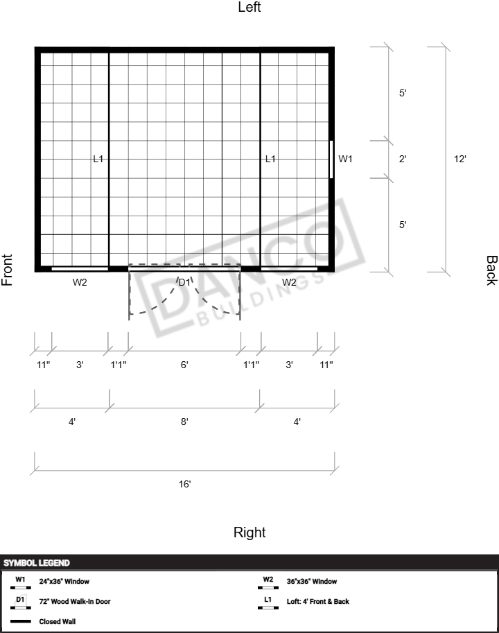 Side Lofted Barn 12x16 - Image 2