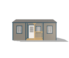 Center Side Porch Cabin 12x20 - Image 2