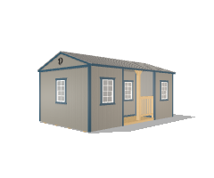 Center Side Porch Cabin 12x20