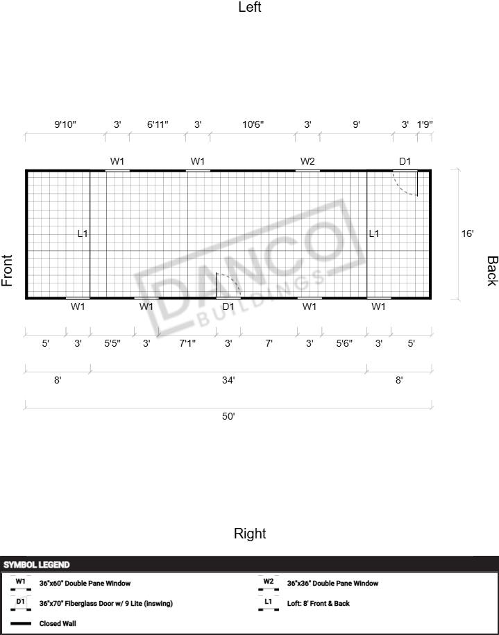 Side Lofted Barn 16x50 - Image 2