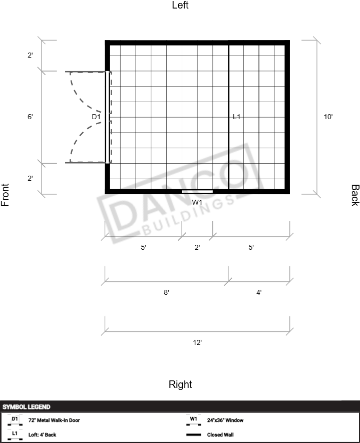 Extra Economy Lofted Barn 10x12 - Image 2