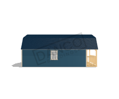Wraparound Porch Lofted Barn Cabin 16x28 - Image 4