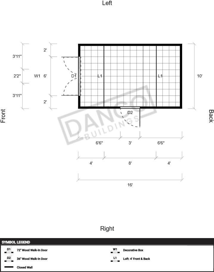 Economy Wood Lofted Barn 10x16 - Image 2