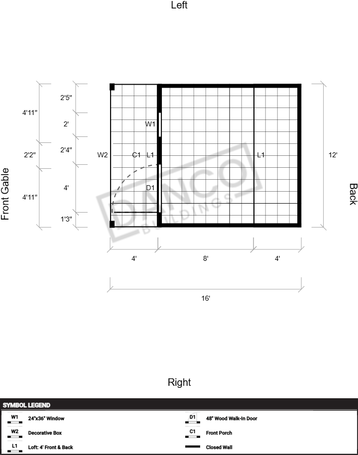 Lofted Barn Cabin 12x16 - Image 2