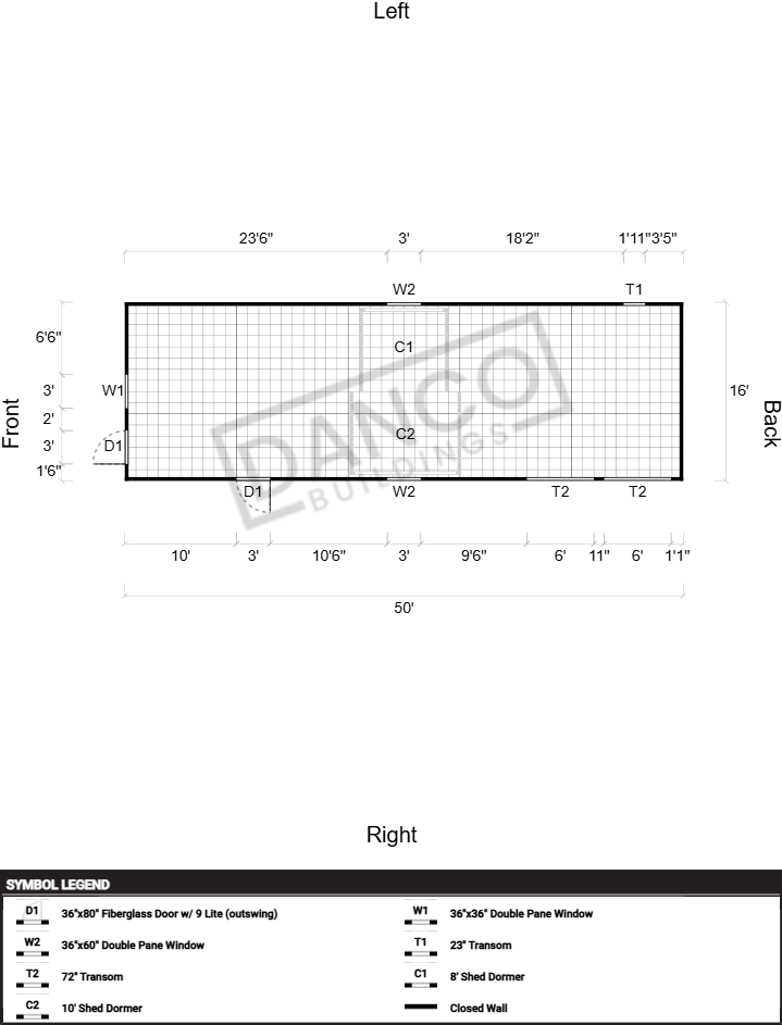 Dormer Shed 16x50 - Image 2