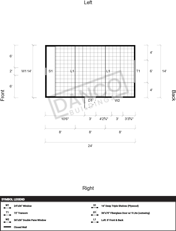 Side Lofted Barn 14x24 - Image 2