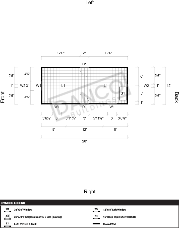 Side Lofted Barn 12x28 - Image 2