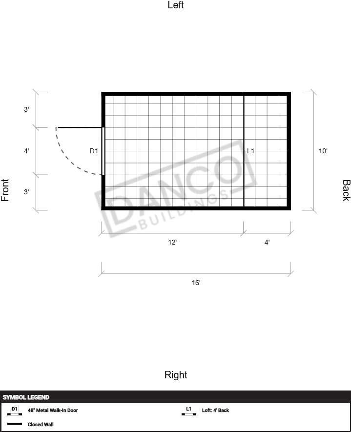 Extra Economy Lofted Barn 10x16 - Image 2