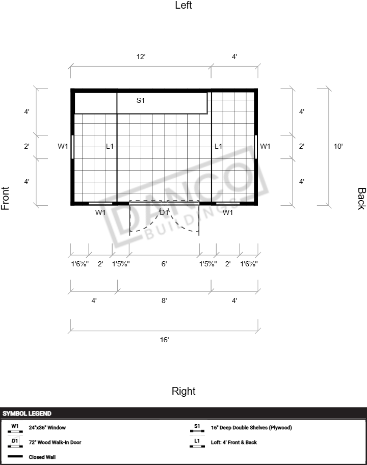 Side Lofted Barn 10x16 - Image 2