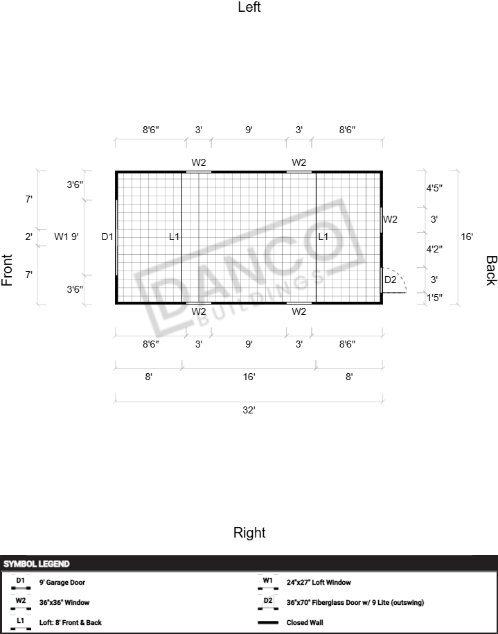 Lofted Barn Garage 16x32 - Image 2