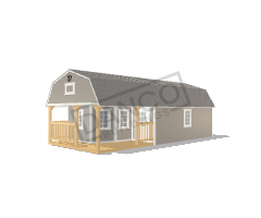 Wraparound Porch Lofted Barn Cabin 14x32