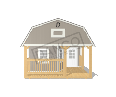 Wraparound Porch Lofted Barn Cabin 14x32 - Image 6