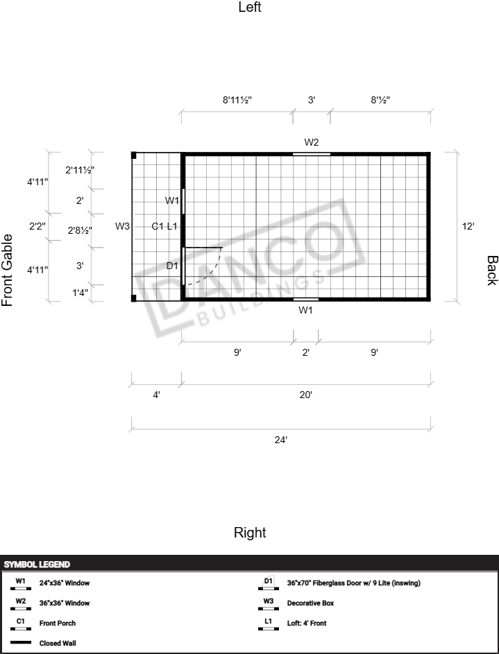 Lofted Barn Cabin 12x24 - Image 2