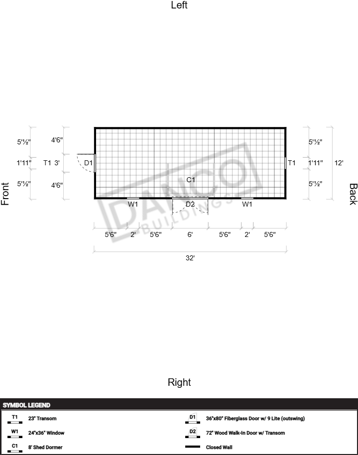 Dormer Shed 12x32 - Image 2