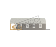 Wraparound Porch Lofted Barn Cabin 16x36 - Image 3