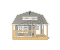 Wraparound Porch Lofted Barn Cabin 16x36 - Image 6