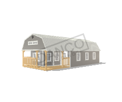 Wraparound Porch Lofted Barn Cabin 16x36