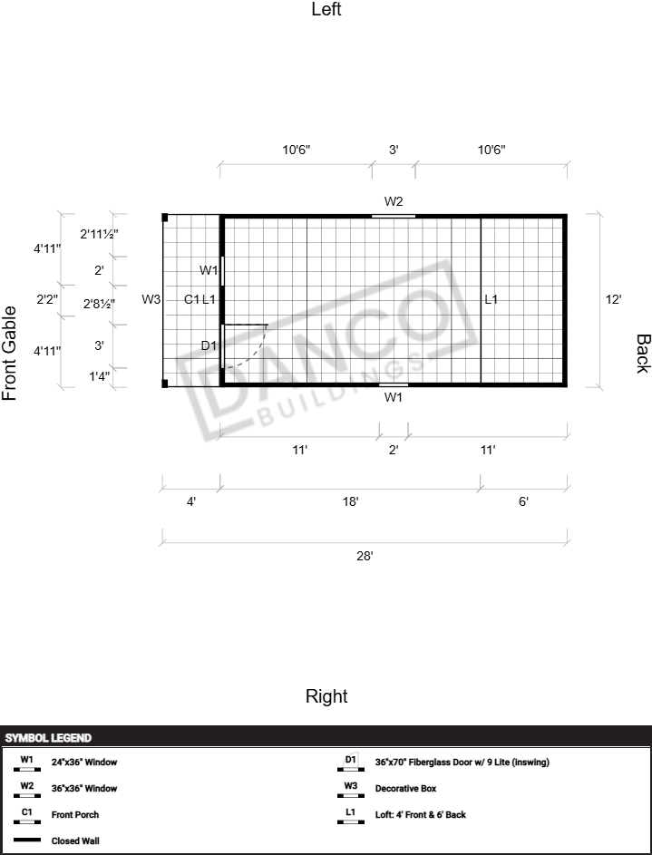 Lofted Barn Cabin 12x28 - Image 2