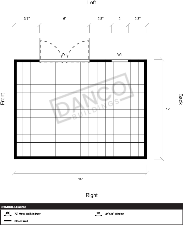 Extra Economy Metal Utility 12x16 - Image 2