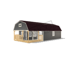 Wraparound Porch Lofted Barn Cabin 16x36