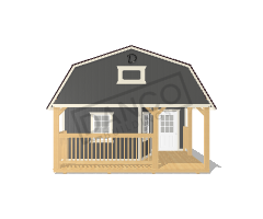 Wraparound Porch Lofted Barn Cabin 16x36 - Image 6