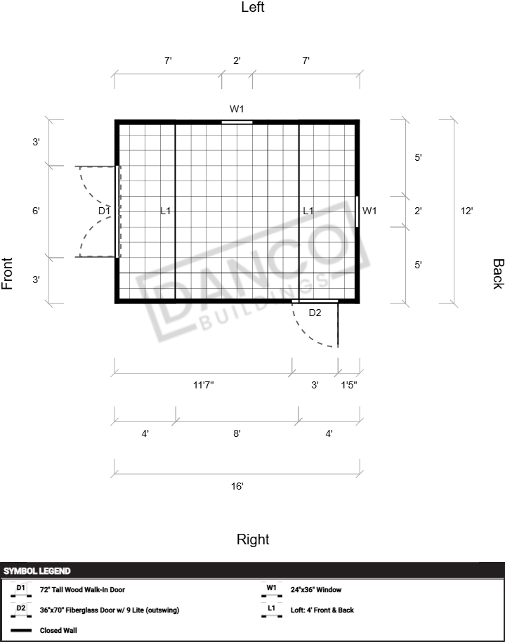 Side Lofted Barn 12x16 - Image 2