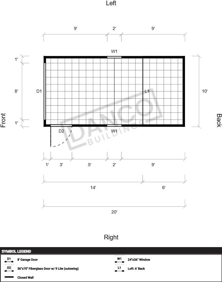 Lofted Barn Garage 10x20 - Image 2