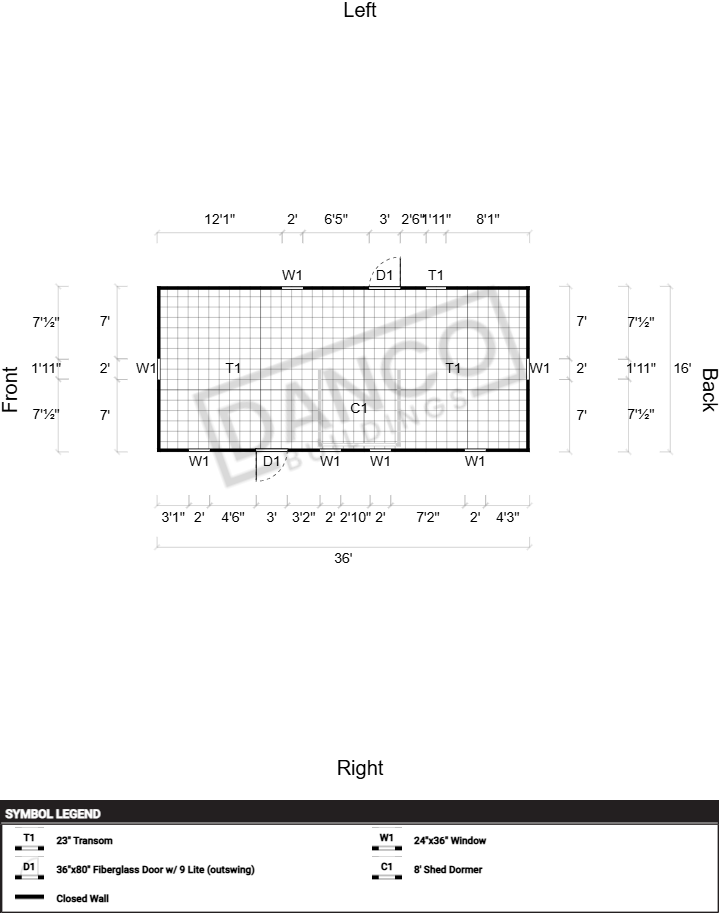 Dormer Shed 16x36 - Image 2